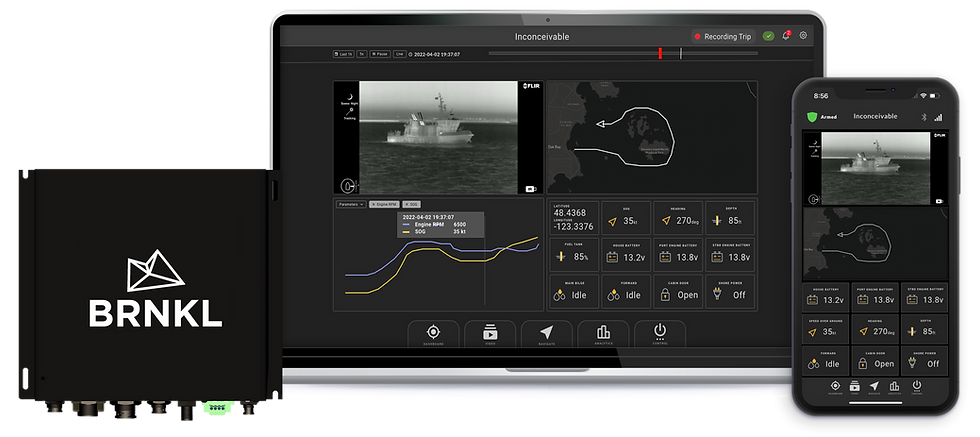 BRNKL Black mission-grade marine black box recorder