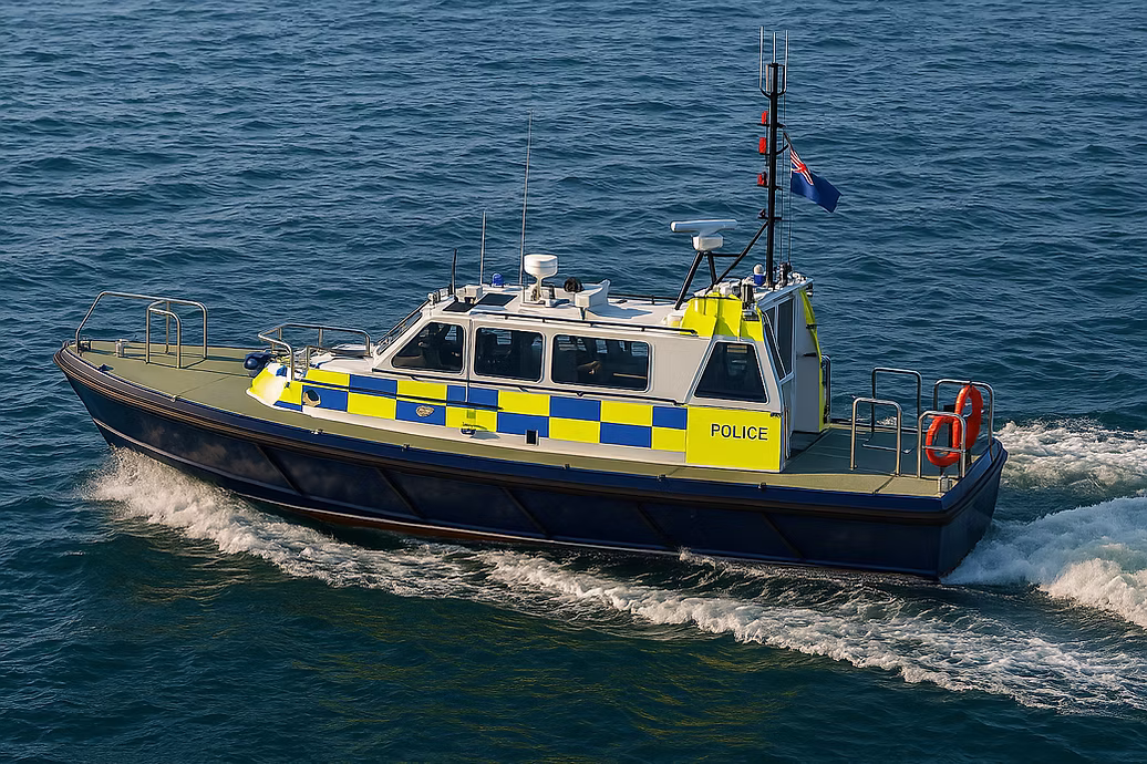 Police patrol workboat