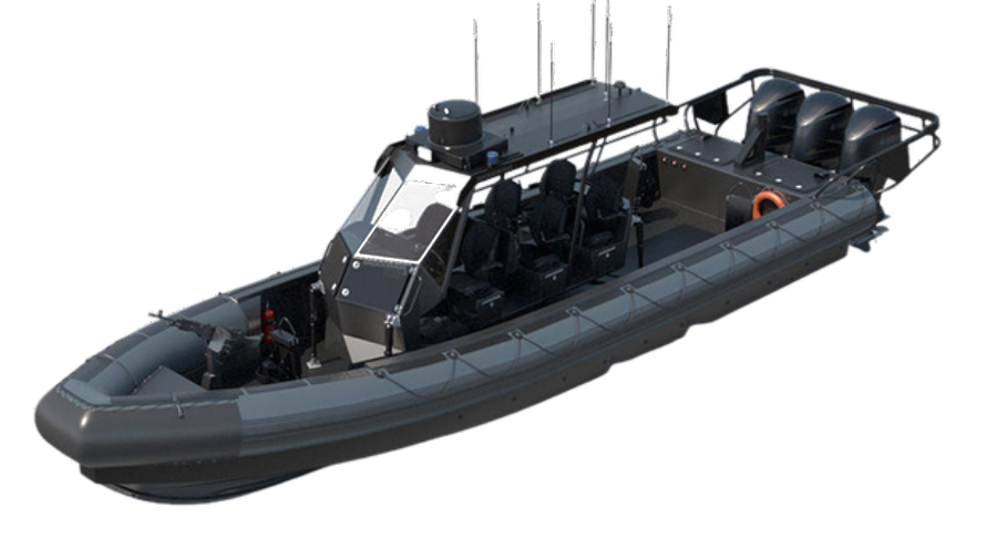 Military RIB high-speed craft