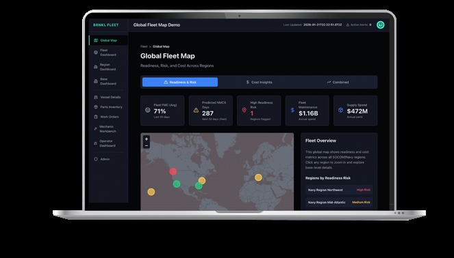 BRNKL Fleet readiness dashboard